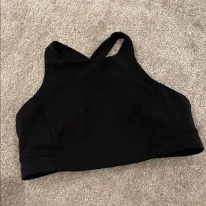 Black High Neck Sports Bra lululemon